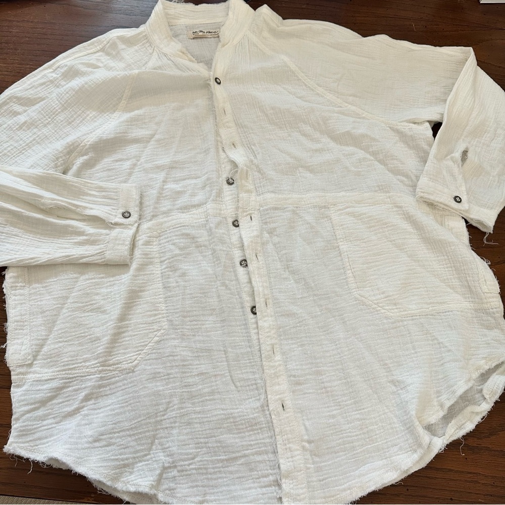 Free people we the free Summer Daydream  Button down Shirt M
